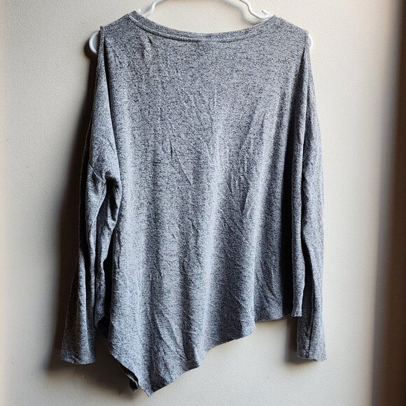 Mossimo Supply Co. Gray Cold Shoulder Sweater Size XS - Picture 15 of 16